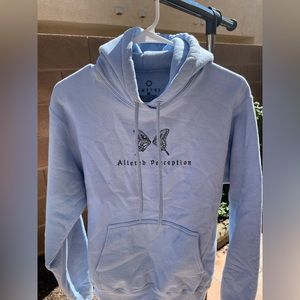 Altered perception light blue  hoodie